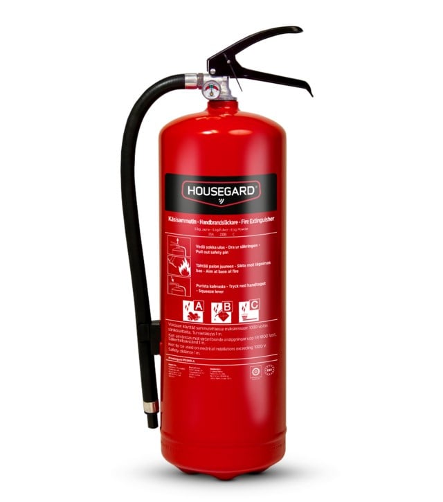 Brandsläckare Housegard Pulver 55A 233BC 6 kg röd - 6kg - 1