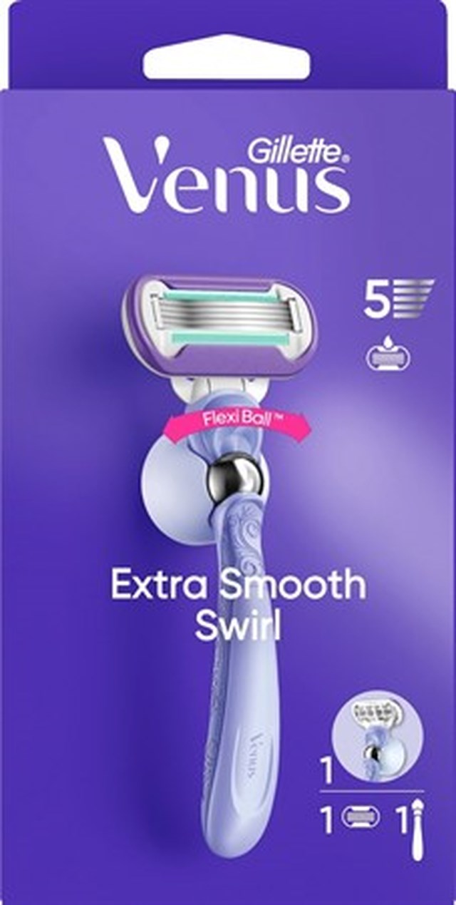 Gillette Venus Extra Smooth Swirl Rakhyvel & 1 Rakblad Inklusive Duschhållare - 1