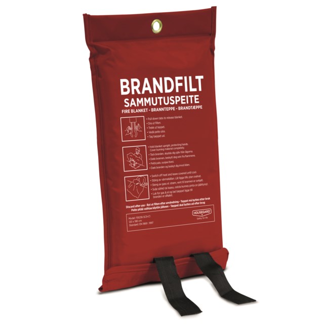 Brandfilt 120X180cm röd - 1200x1800mm - 1