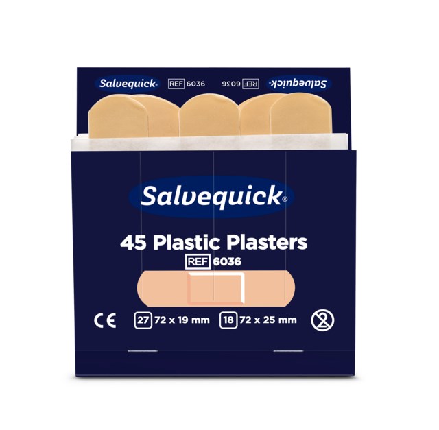 Plåster Salvequick Plast 6036 45st/refill 6 refill/fp - 1
