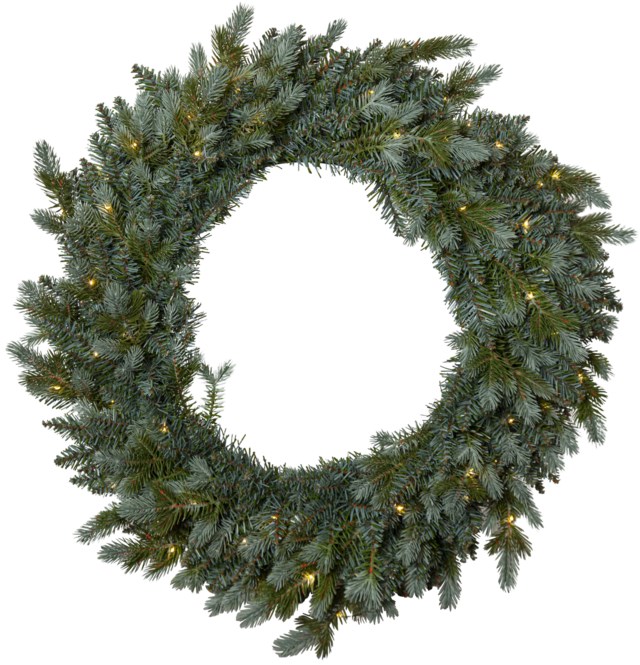 Julkrans Greyland med 60 LED lampor 80x80cm - 1