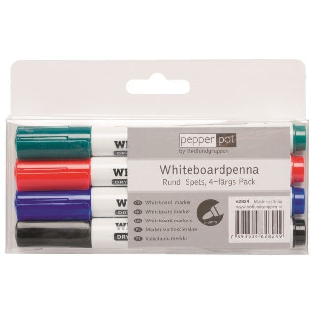 Whiteboardpenna Actual rund 4-Set - 1,8mm - 1