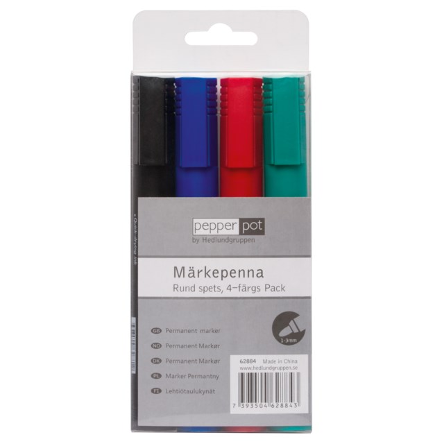 Märkpenna Actual rund spets 4-set - 1
