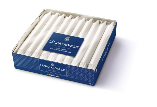 Kronljus Liljeholmens 24 cm vita 30/fp - 24mm - 1