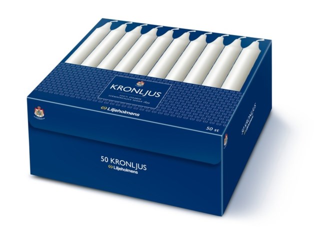 Kronljus Liljeholmens 20 cm vita 50/fp - 200mm - 1