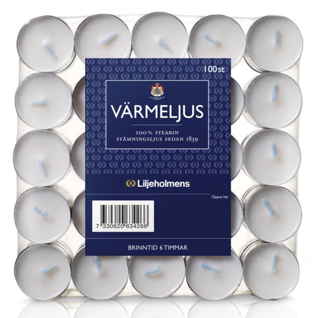 Värmeljus Liljeholmens Ø 38x19 mm 100/fp - Ø38x19mm - 1