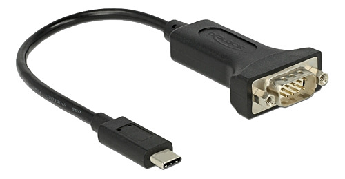 Adapter USB-C till DB9 Delock RS-232, svart - Elektronik & IT - Datortillbehör - Adaptrar, sladdar & Övrigt