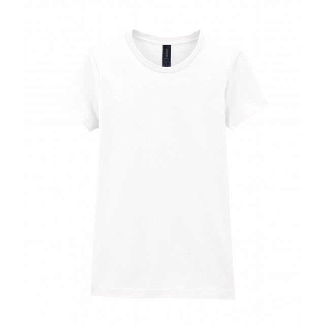 T-Shirt Gildan 64000 Softstyle dam vit stl L - 1