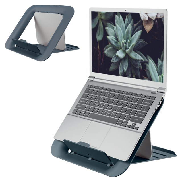 Laptopställ Leitz Cosy grå - 258x45x253mm - 1