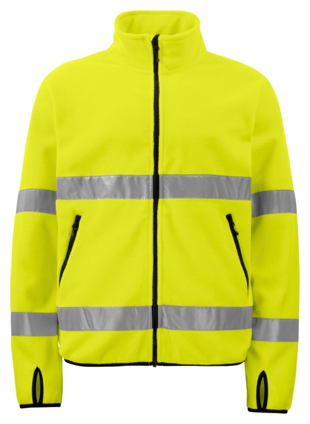 Fleecejacka 6327 EN ISO 20471 Kl 3 HV gul/svart XL - XL - 1