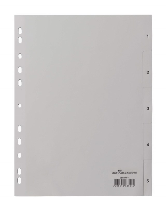 Pärmregister Durable PP 1-5, A4, 5 flikar - 1