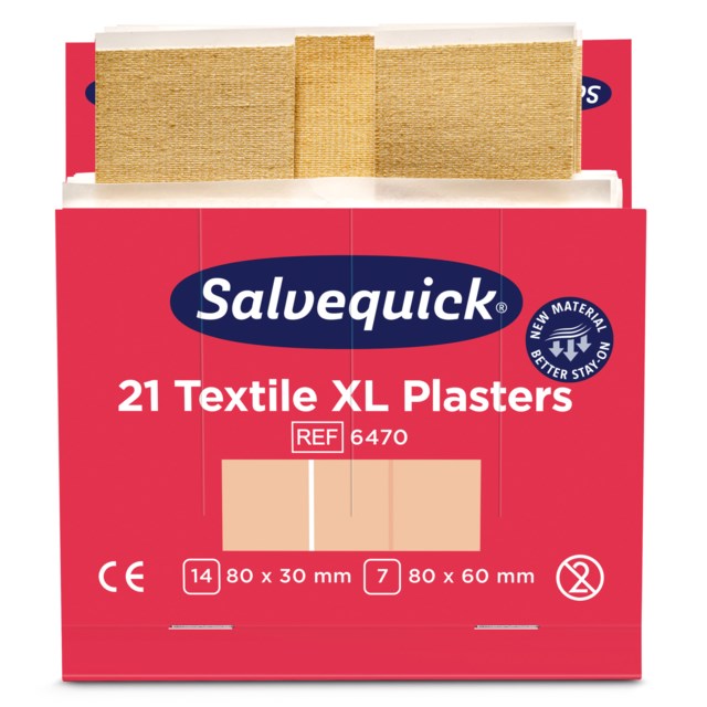 Plåster Salvequick Textil 6470XL 21st/refill 6 refill/fp - 1
