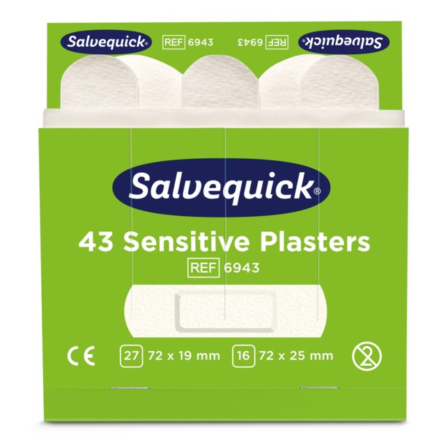Plåster Salvequick Sensitive 6943 43st/refill 6 refill/fp - 1