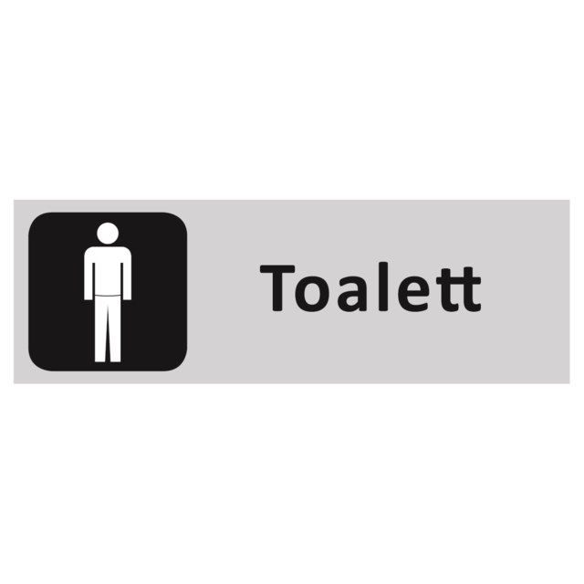 Informationsskylt Toalett Herr 225x80mm - 225x80mm - 1
