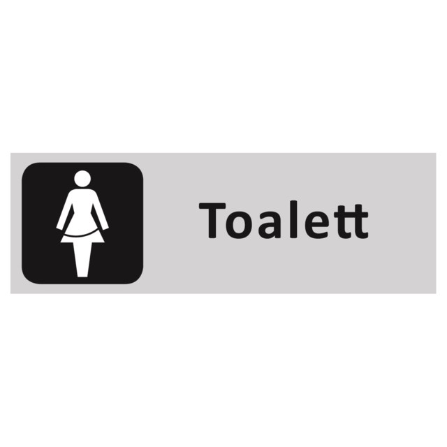 Informationsskylt Toalett Dam 225x80mm - 225x80mm - 1