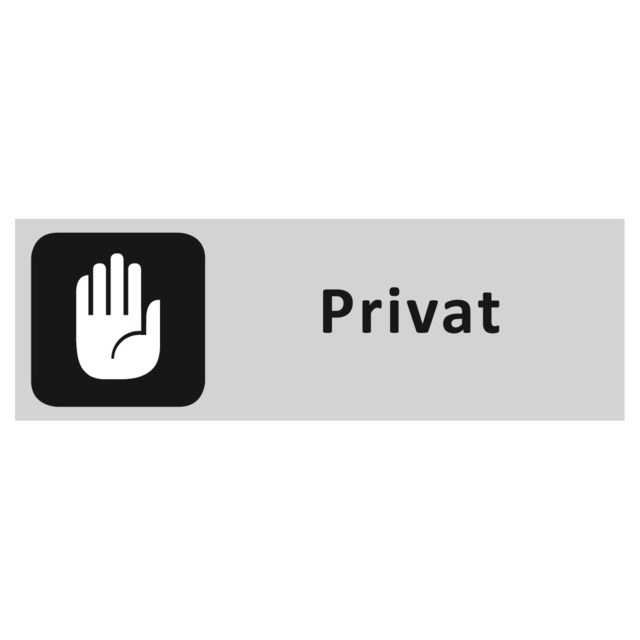 Informationsskylt Privat - 225x80mm - 1