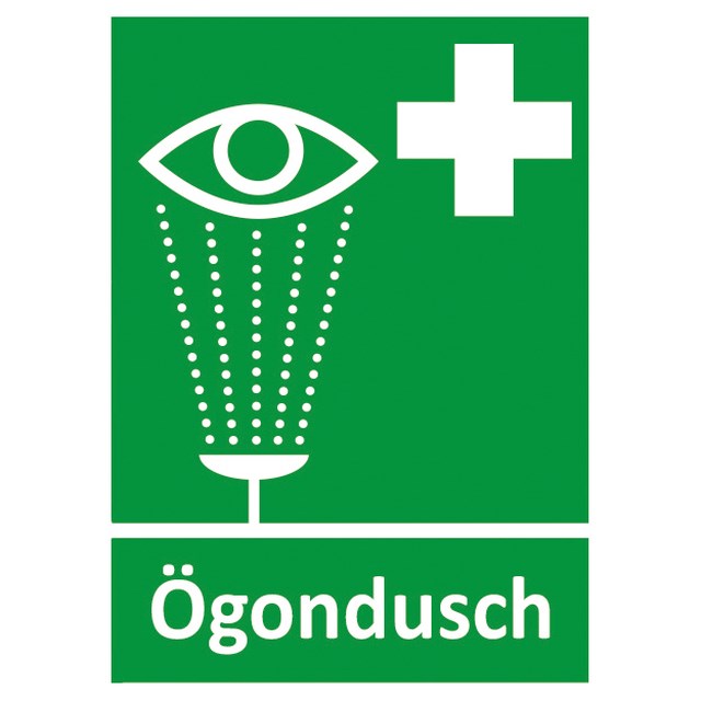 Nödskylt Ögondusch - 297x210mm - 1