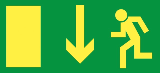 Nödskylt ovan 300x150mm alu. mega - 300x150mm - 1