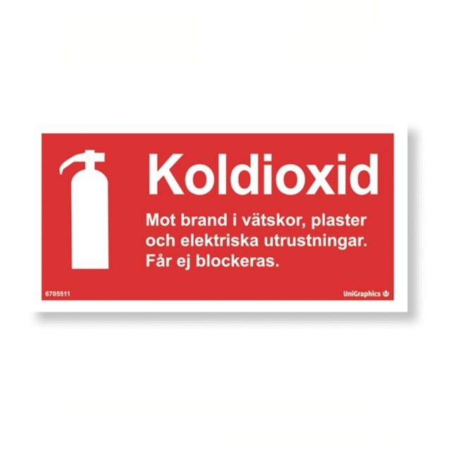 Brandskylt Typskylt Pulver 200x100 - 200x100mm - 1