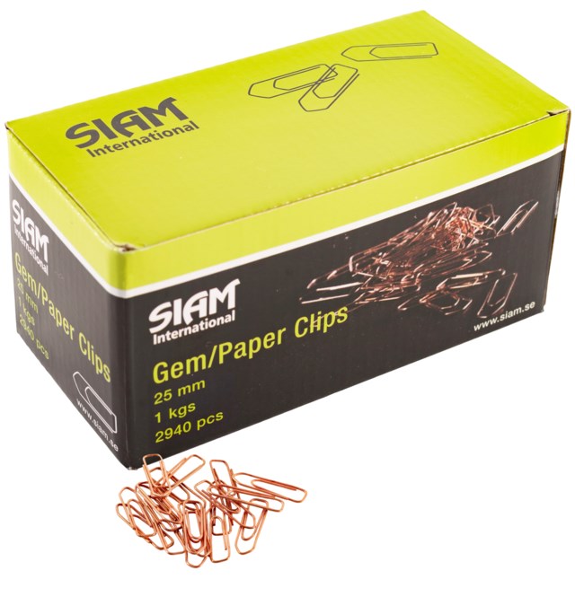 Gem kopparfärgade 25mm 1 kg/fp - 25mm - 1