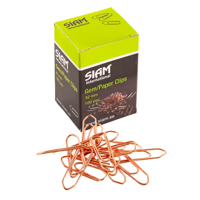 Gem kopparfärgade 32mm 100/ask, Nickelfria - 32mm - 1