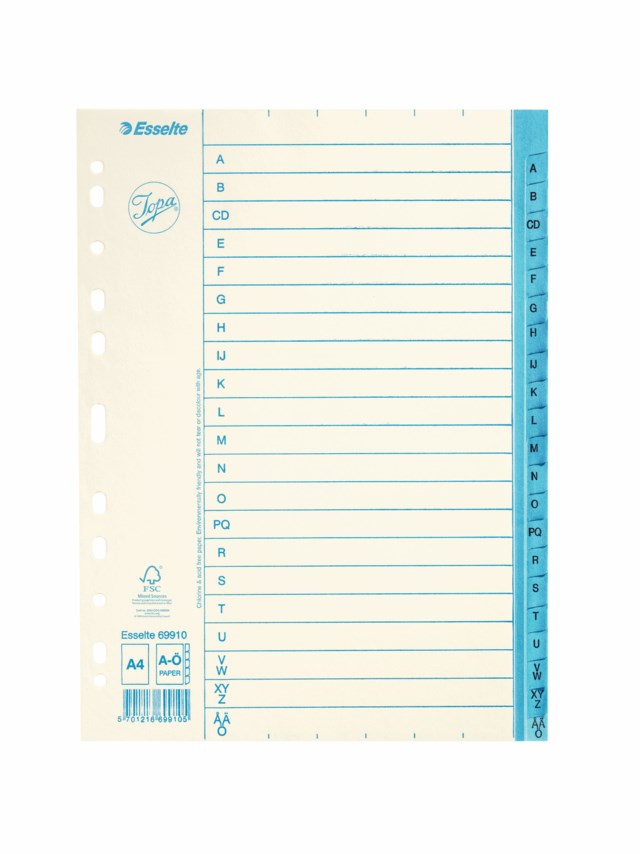 Pappersregister Esselte Jopa Original A4 A-Ö - A4 - 1