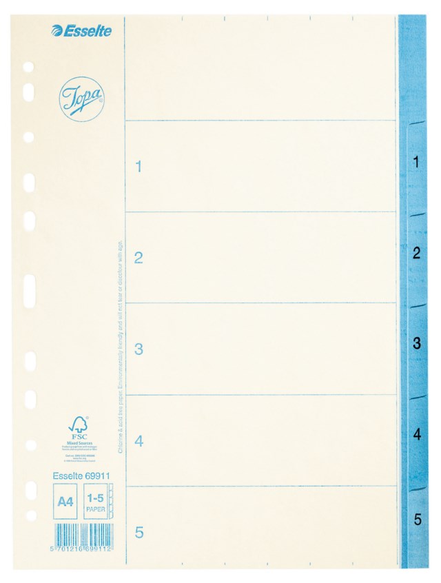Pappersregister Esselte Jopa Original A4 1-5 - A5 - 1