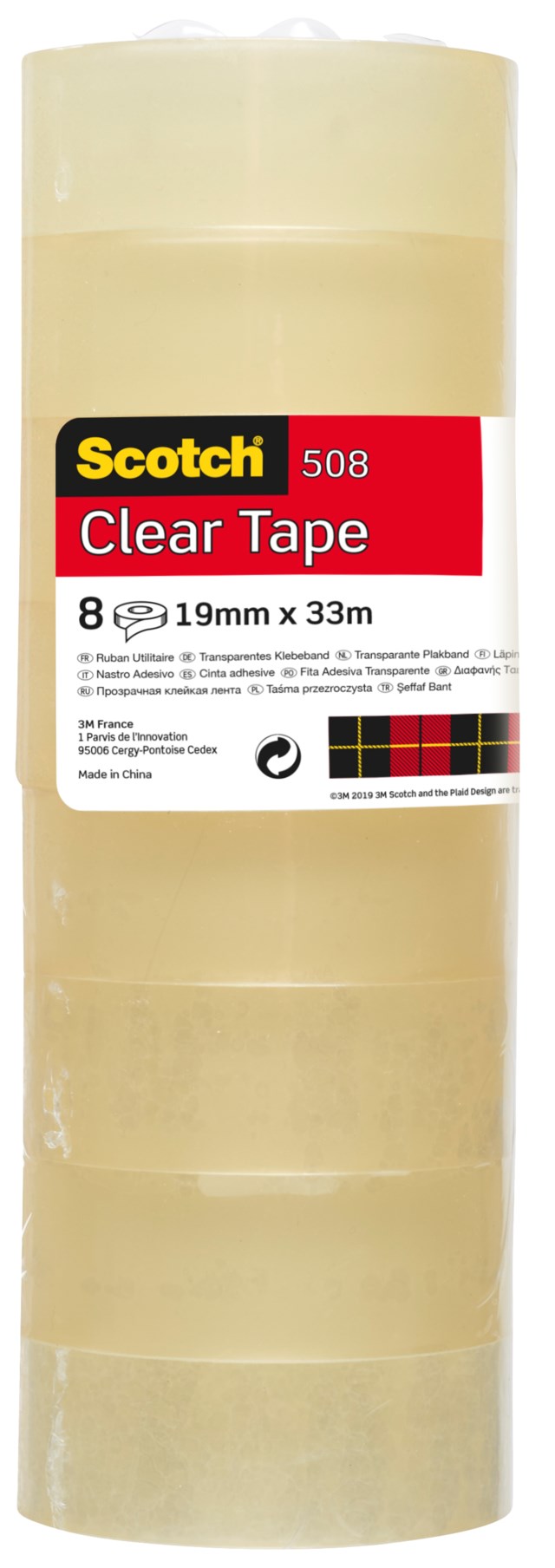 Tejp Scotch 508 19mm x 33m 8rl/fp - 19mmx33m - 1