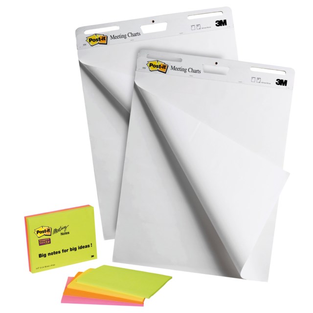 Blädderblock (2st) och Mötesblock (4st) Post-it - 1