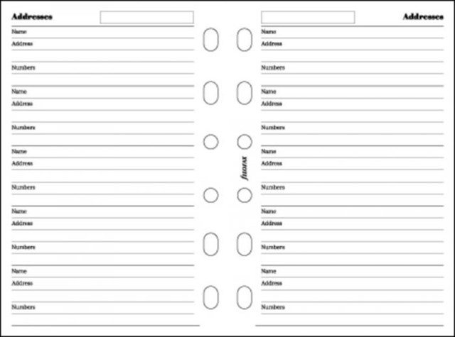 Refill Filofax Pocket Adresser neutrala - Pocket - 1