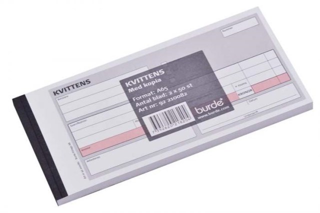 Blankett Kvittens A65 2x50 - A65 - 1