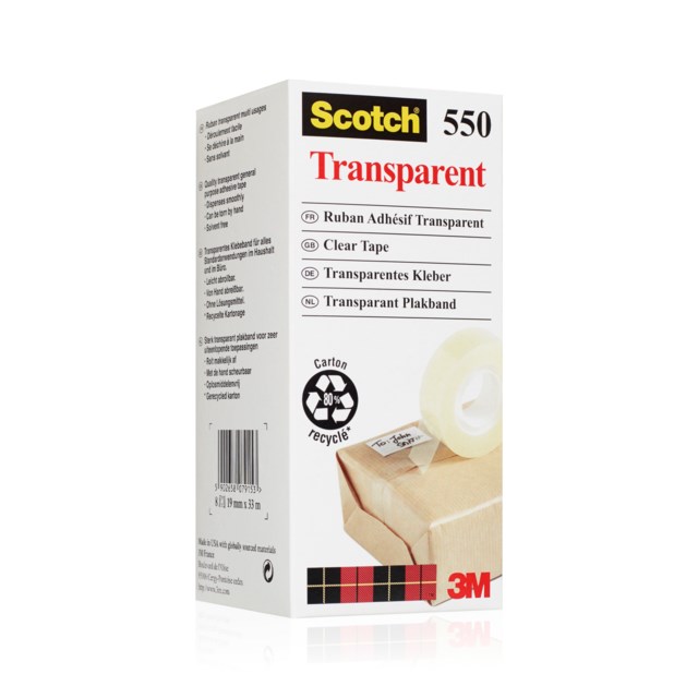 Kontorstejp Scotch 550 19mm x 33m - 19mmx33m - 1