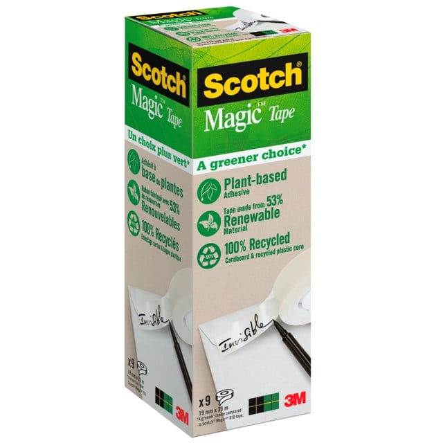 Dokumenttejp Scotch 900 19mm x 33m 9-pack - 19mmx33m - 1