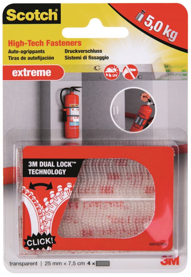 Kardborrband Scotch Extreme 25 x 75mm transp. - 25x75mm - 1