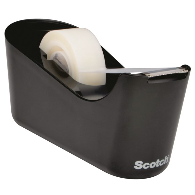 Tejphållare Scotch C18 svart inkl. 1 rl tejp - 19mmx33m - 1