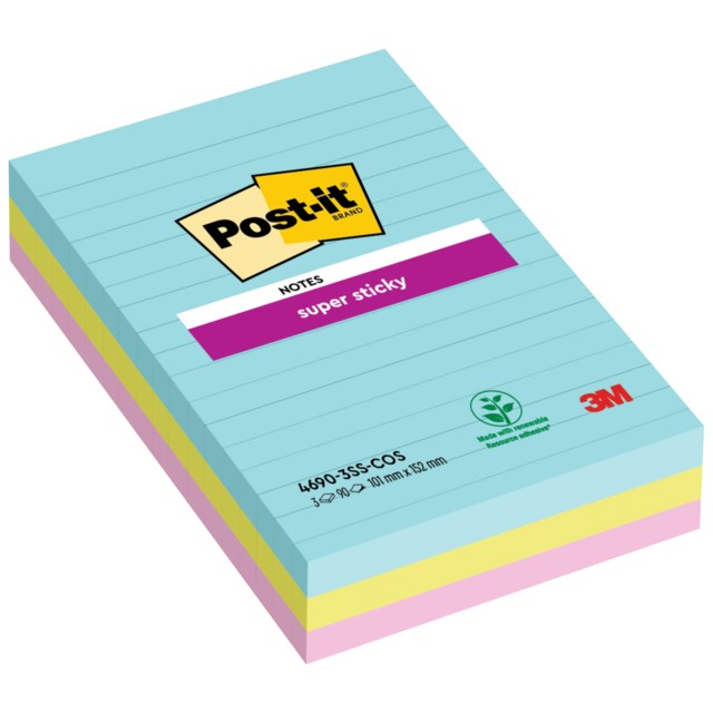 Post-it Super Sticky XL 101x152mm Cosmic 3st/fp - 101x152mm - 1