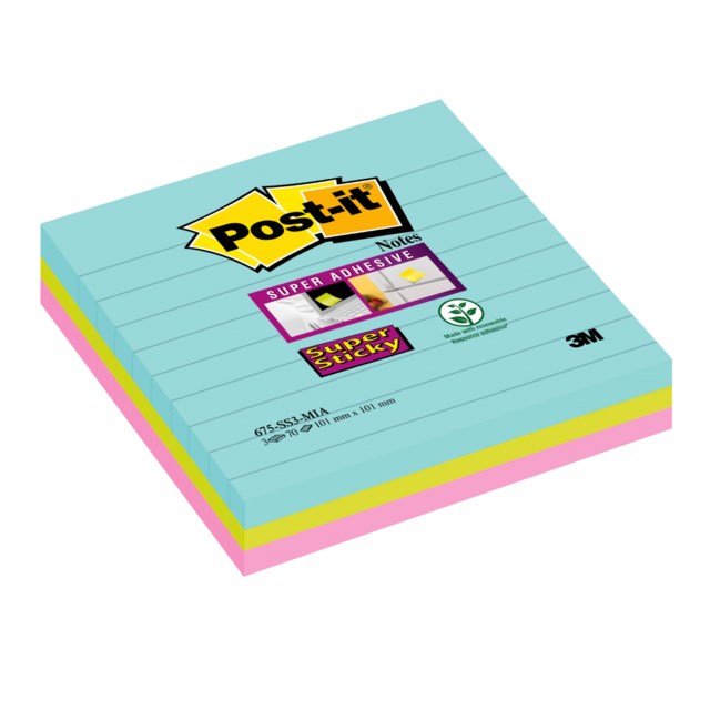 Post-it Super Sticky XL 101x101mm Cosmic 3st/fp - 101x101mm - 1
