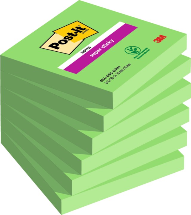 Post-it Super Sticky 76x76 mm grön - 76x76mm - 1