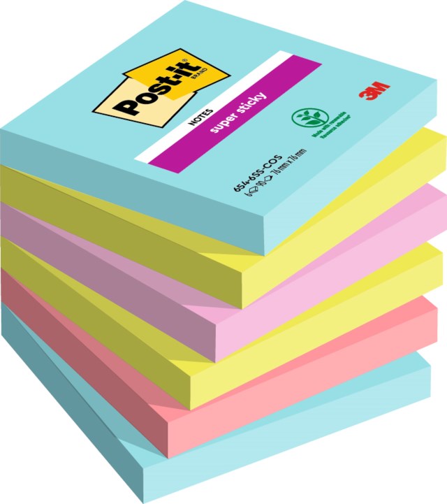 Post-it Super Sticky 6546SSMIA 76x76mm Cosmic 6st/fp - 76x76mm - 1