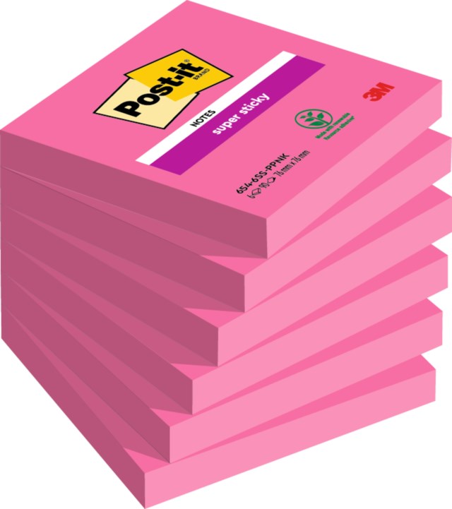Post-it Super Sticky 76x76 mm rosa - 76x76mm - 1