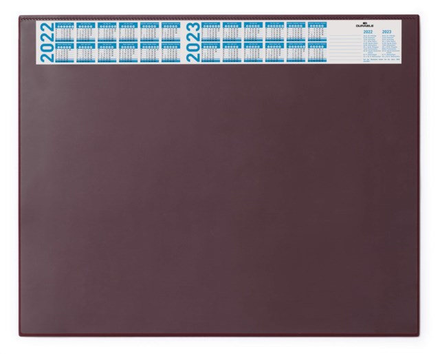 Skrivunderlägg Durable med årskalender, 65 x 52 cm, transparent klaff - 1