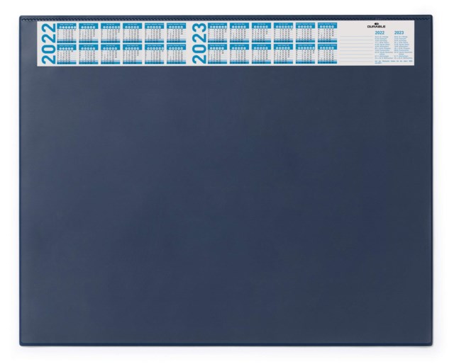 Skrivunderlägg Durable med årskalender, 65 x 52 cm, transparent klaff - 1