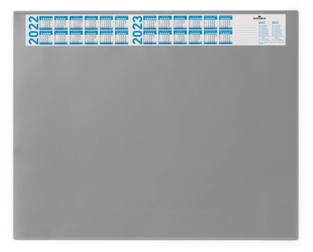 Skrivunderlägg Durable med årskalender, 65 x 52 cm, transparent klaff - 1
