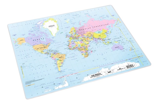 Skrivbordsunderlägg Durable Världskarta PP, 50x38 cm - 1