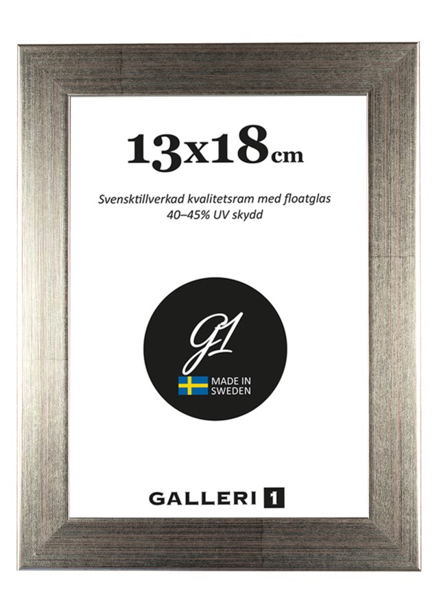 Fotoram silverfärgad trä 15x21cm - 150x210mm - 1