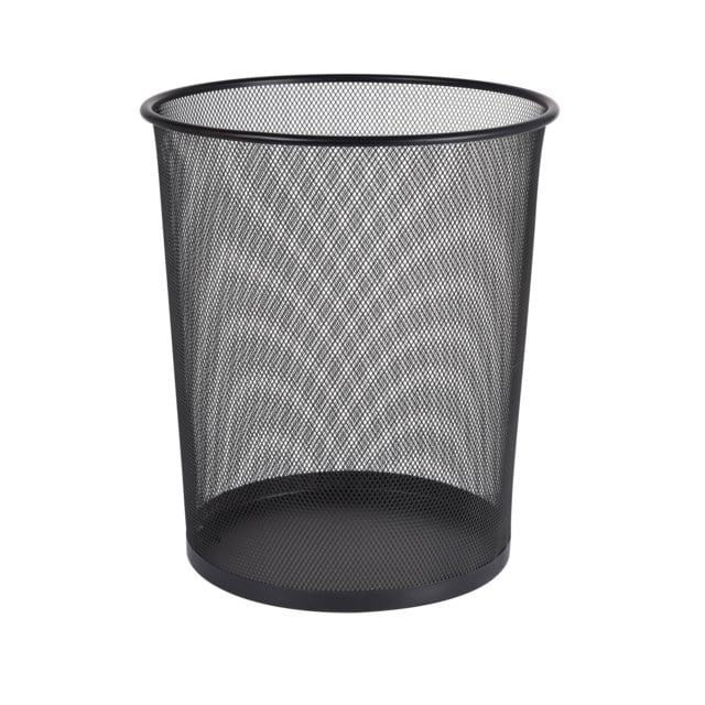 Papperskorg Mesh trådmetall svart - 18L - 1