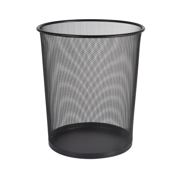 Papperskorg Mesh trådmetall svart - 18L - 1
