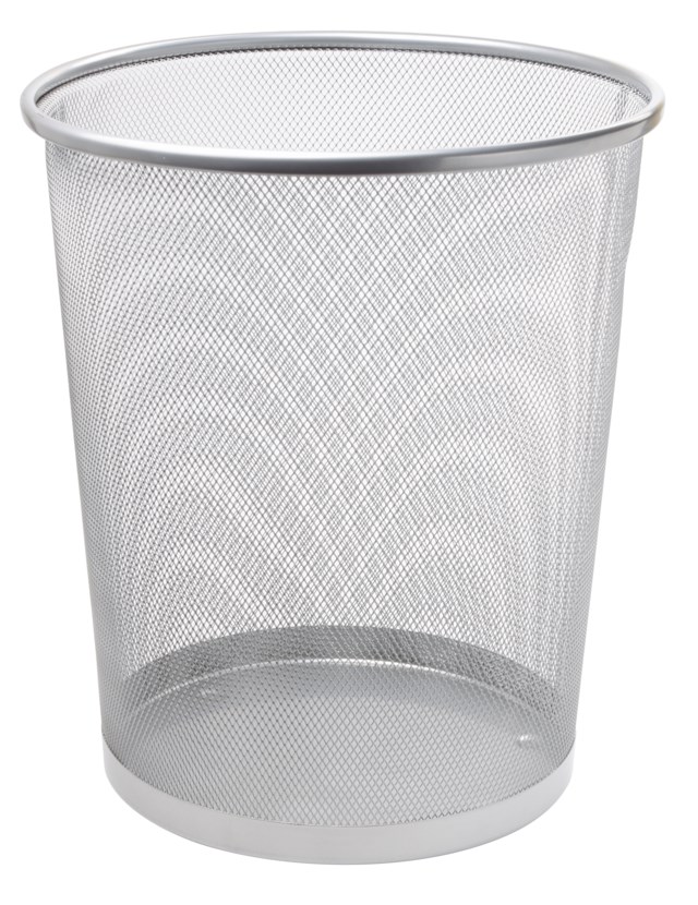 Papperskorg Mesh trådmetall silver - 18L - 1