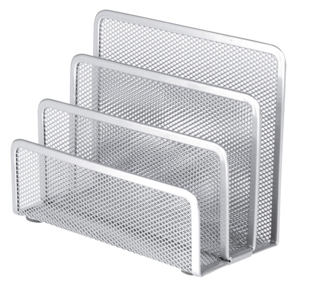 Kuvertställ Mesh trådmetall silver - 132x175x80mm - 1