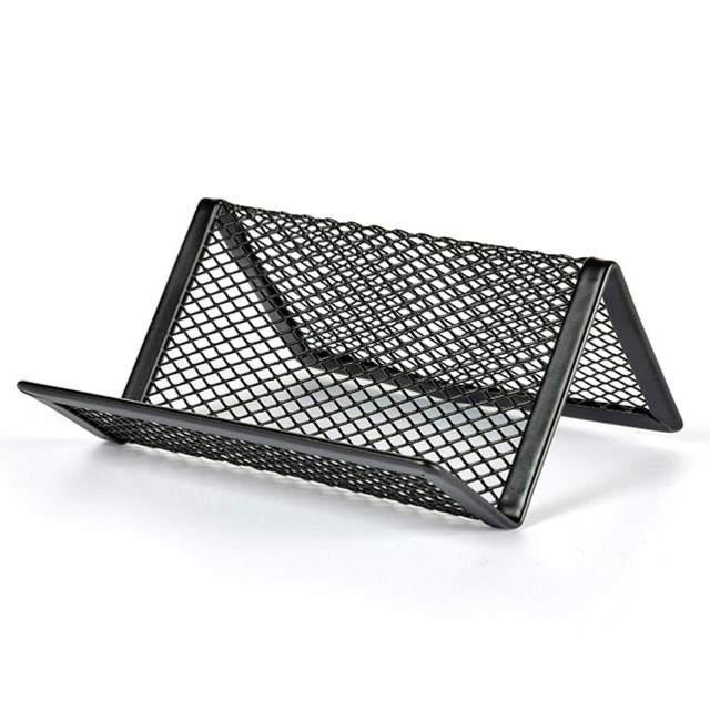 Visitkortshållare Mesh trådmetall svart - 1